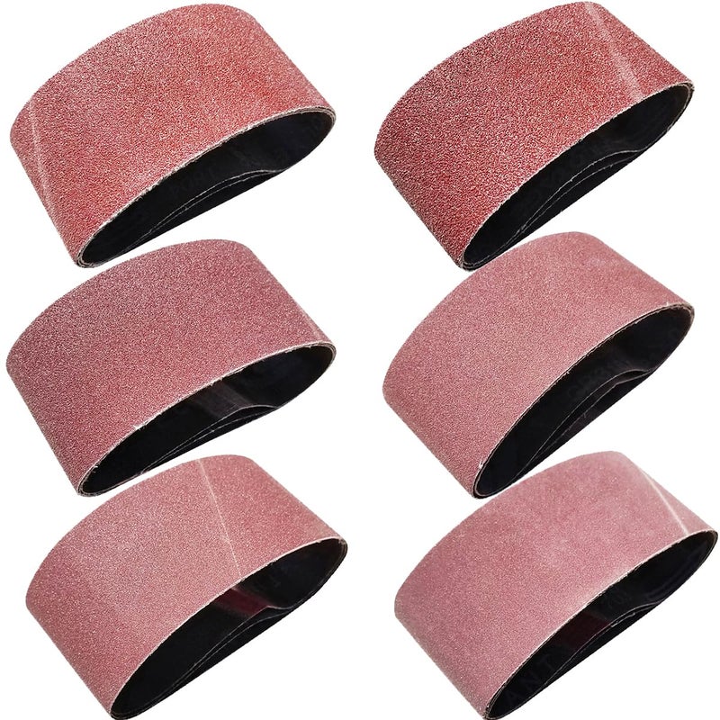 SACKORANGE 18 Pack 2-1/2 x 16 Inch Abrasive Sanding Belts Kit - 60 80 120 150 240 400 Grit Aluminum Oxide Clothed Backing Sander Belts for Wood-Working, Metal and Paint Grinding and Polishing (2.5" x 16") - Image 1